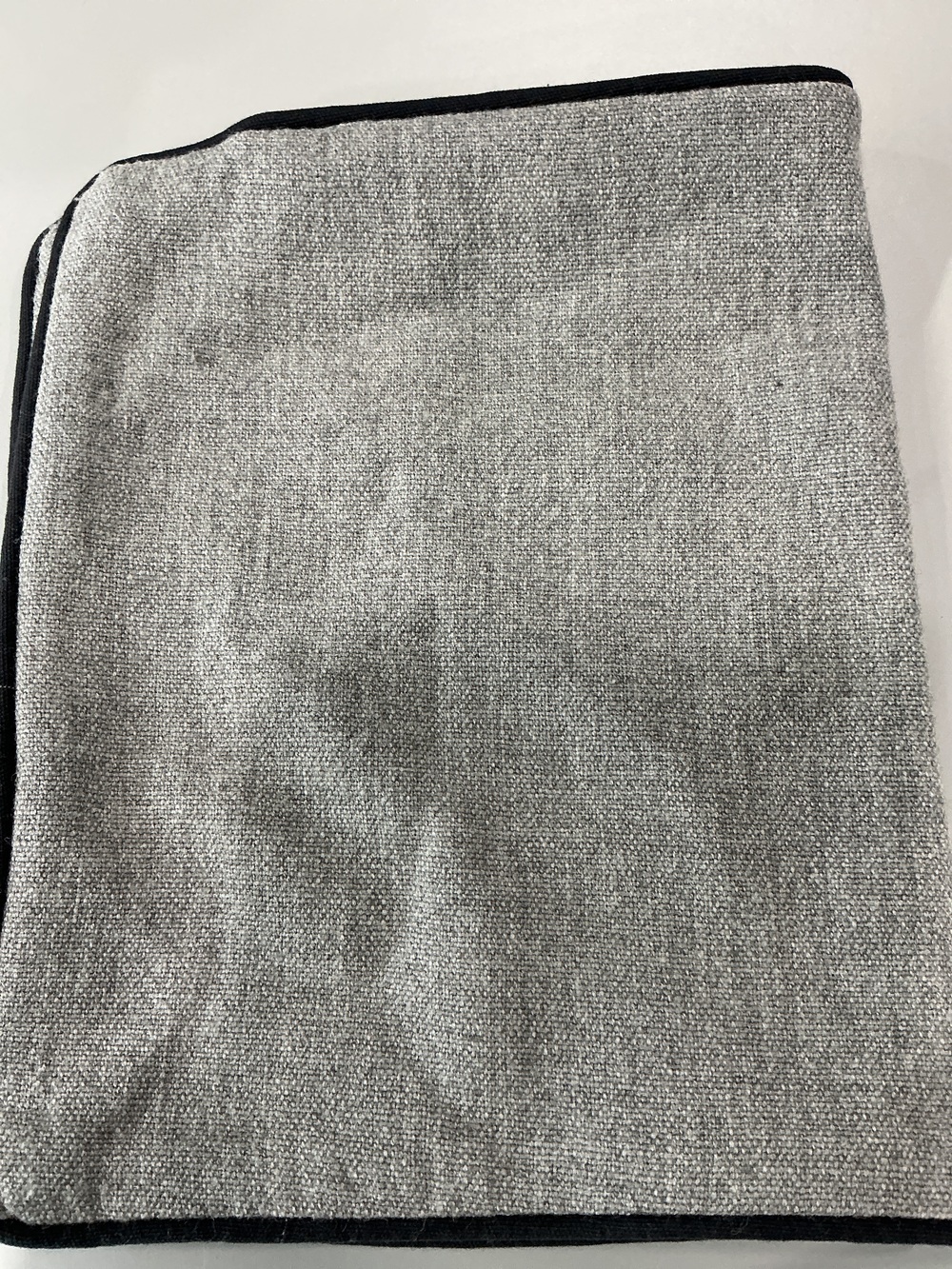Contrast Piped Wool Pillow Cover